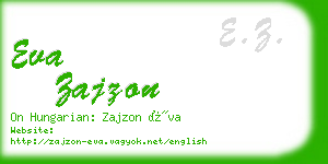 eva zajzon business card